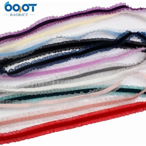 5yds,20mm Lace Fold Over Elastic Stretch Foldover FOE Elastics for Hair Ties Headbands Hair Bow Clip,L-20718-709