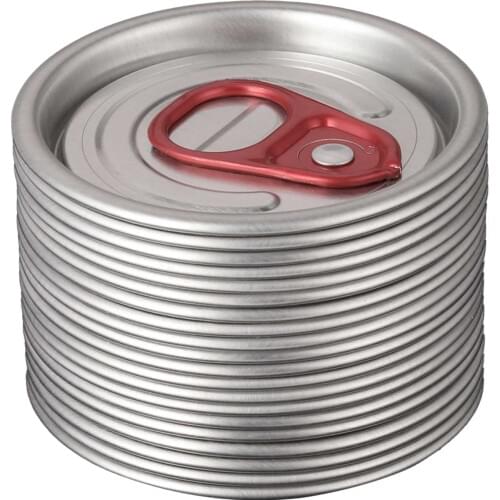 20 Aluminum Pull Ring Drink Can Lids Beverage Soda Can Press In Self-seal Tin Cans Ring Lid Tin Can Cover Cap Easy Open Top Lid