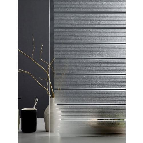 Glue-Free Electrostatic Frosted Office Glass Film Translucent Stripe Window Sticker