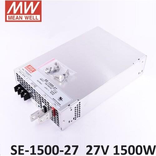 Original Meanwell 1500W 55.6A 27V Power Supply SE-1500-27 AC 220V to DC 27V PSU MEAN WELL switch mode Power Supply 27V 55.6A UL
