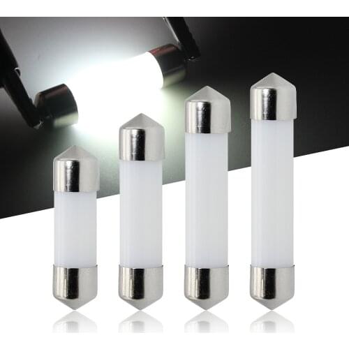 C5W LED COB Festoon 31mm 36mm 39mm 41mm Car Interior Dome Reading Light License Plate Bulb 12V 6000K