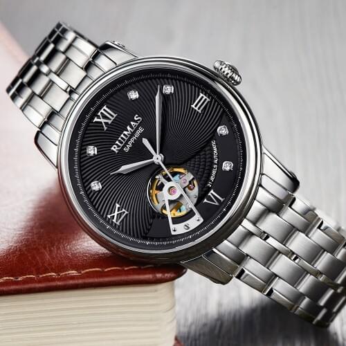 Men Luxury Japan Movt Classic Sapphire Mechanical Watch Mens Automatic Business Wrist Watches Male RUIMAS Clock Erkek Kol Saati