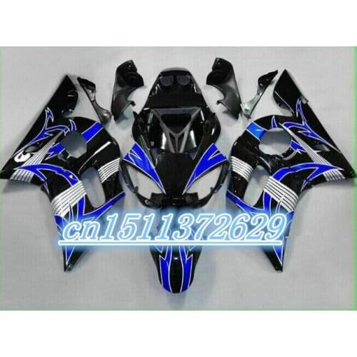 Dor-black blue Fairing Bodywork Kits For YZF R6 1998-2002 YZF R6 1998 1999 2000 2001 2002 D