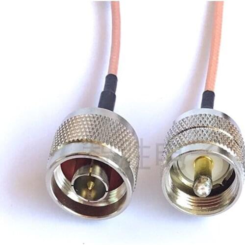 2PCS/Lot UHF To N-J Male Plug Adapter RF Coaxial Extension Pigtail Cable For Antenna RG316 20cm/30cm/50cm/1meter