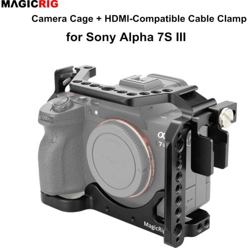 MAGICRIG A7S3 A7SIII Camera Cage with HDMI-Compatible Cable Clamp for Sony Alpha 7S III / A7SIII / A7S3