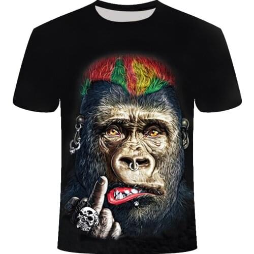 CLOOCL Animal Printed Mens T-shirt 3D Cartoon Personality Tops Funny T-shirt Harajuku Shirt Customized Products Oversized S-7XL