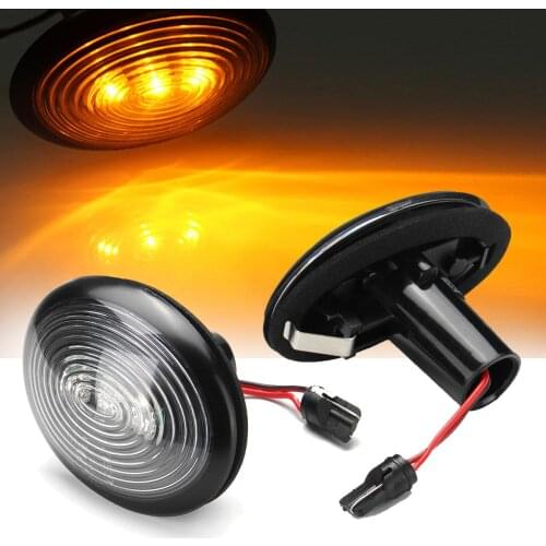 Pair Car LED Side Marker Indicator Repeater Light Yellow Turn Signal Warning Lamp Waterproof For Mini R55 R56 R57 R58 R59 R60