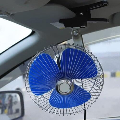 Car Oscillating Fan Portable 12V Auto Cooling Fan & Clip Lighter Plug For Car Truck Trailer RV Camper Boat Yacht Car Accessories