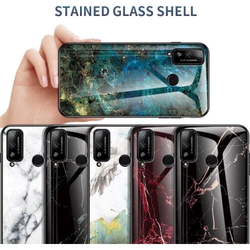 Luxury Marble Tempered Glass Phone Case for Huawei Honor Play 4T Pro TPU Frame Hard Back Cover for Huawei Honor Play3 Play Case