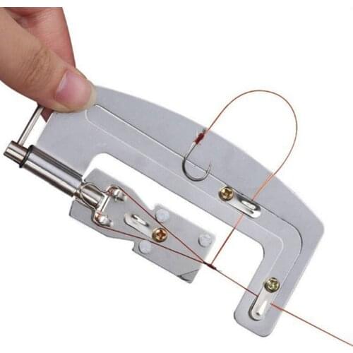 Stainless Steel Fishing Hooks Line Tier Knotter Tying Fishing Binding Device Tool Fish Hook Line Knotter Fishing Tool