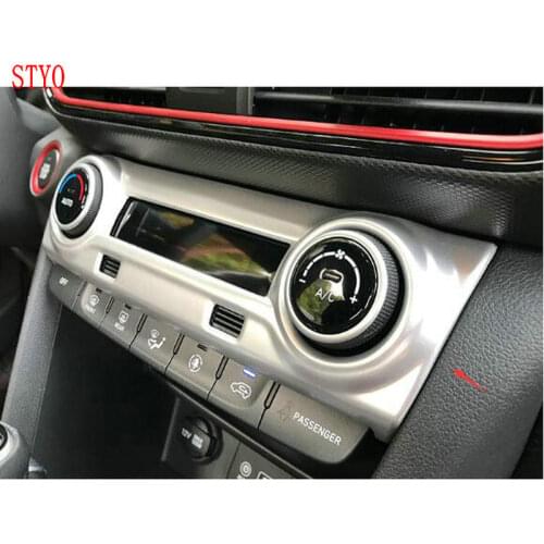 STYO Car ABS Interior AC Adjustment Buttons Cover Trim For Hyundaii Kona Encino 2018 2019