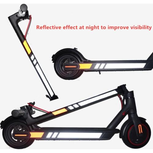 Reflective Stickers For Xiaomi M365/M187/Pro Electric Scooter Night Safety Warning Strips Waterproof Pedal Stickers Accessories