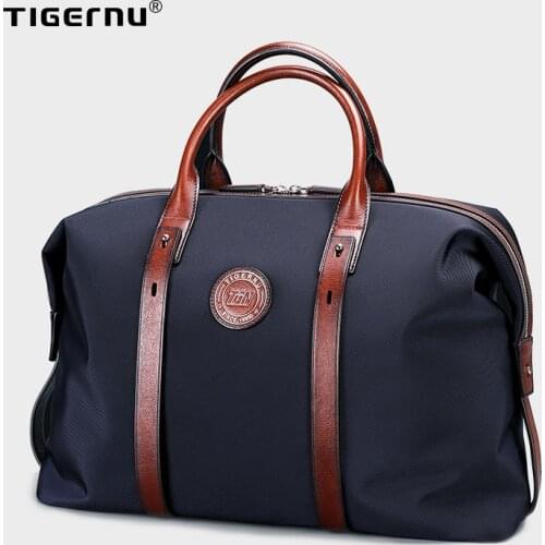 Tigernu High Quality Genuine Leather Travel Luggage Bag For Men Large Capacity Design Bag
