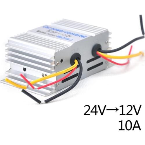 10A 24 V To 12 V 180W Car Power Step-down Transformer Converter Aluminum Alloy Shell