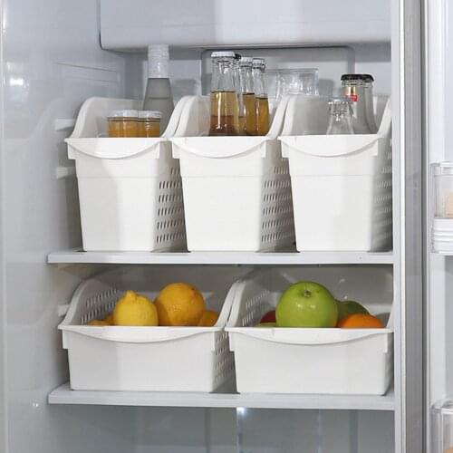 2 Sizes Kitchen Refrigerator Durable Organizer Fruits Vegetables Eggs Organizer Drinking Slide Shelf Rack Plastic Storage Boxes