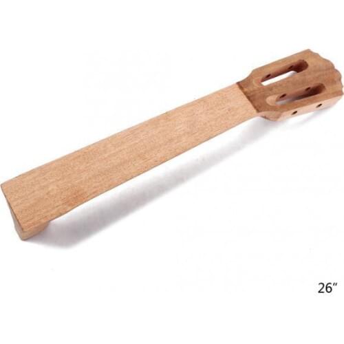 2 pcs Wood Color 26 Inch Ukulele Guitar Neck Classical Shape Fretboard Mahogany ukulele Neck 375*70*47mm