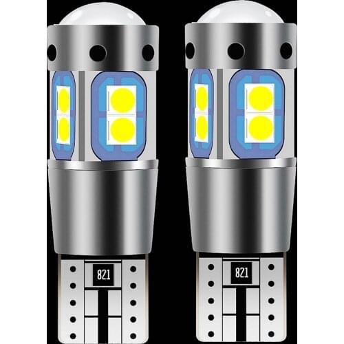 2Pcs T10 W5W 501 2825 High Quality Super Bright 3030 LED Car Parking Lights Auto Interior Reading Dome Lamp Wedge Tail Side Bulb