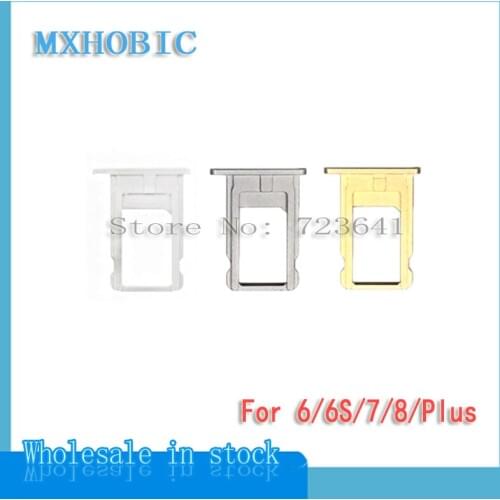 50pcs/lot SIM Card Tray Slot Holder For iPhone 6 6plus 6S 7 8 Plus X Gold/Silver/Gray Repair Replacement Parts