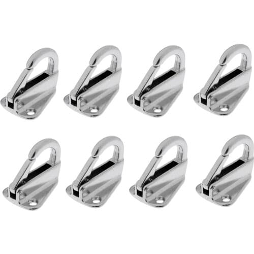 8pcs Marine 316Stainless Steel Snap Type 9mm Fender Hook for Boat Yacht 32mmx29mmx25mm