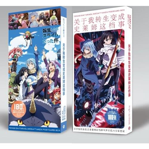 Anime That Time I Got Reincarnated as a Slime Rimuru Tempest Postcard Post Cards Sticker Artbook Gift Cosplay Props Book Set New