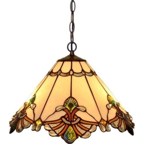 Baroque Country Handmade Glass Tiffany Suspension for Foyer Dining Room Bar Apartment Vintage Loft Pendant Light 1130