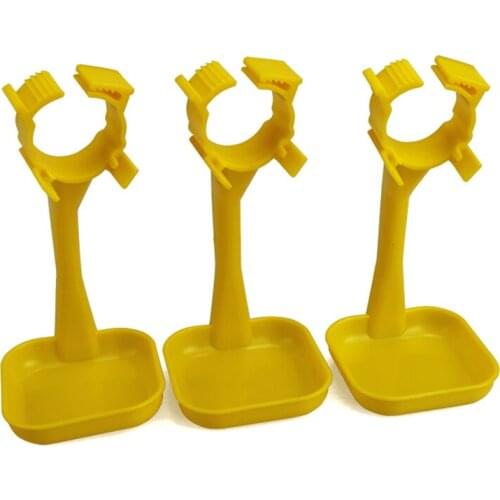 50 Pcs Poultry Feeding Cups Chicken Duck Drinking Haning Cups Yellow Chicken Waterer Drinker Cups Wholesale