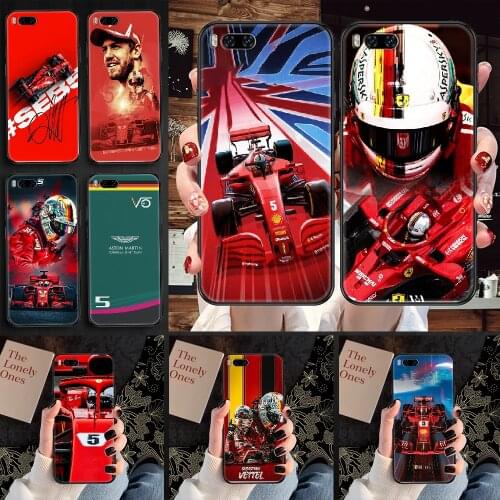 Sebastian Vettel F1 Phone case For Xiaomi Mi Max Note 3 A2 A3 8 9 9T 10 Lite Pro Ultra black luxury waterproof tpu hoesjes