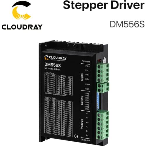 Cloudray 2-Phase Stepper Motor Driver DM556S Supply Voltage 18-50VDC Output 1.4-5.6A Current
