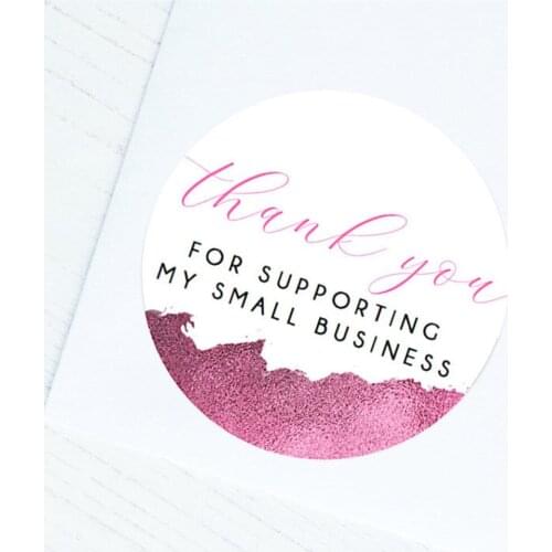 Custom Social Media Stickers，Thank You For Supporting My Small Business， Packaging Stickers ，1.5 inch stickers