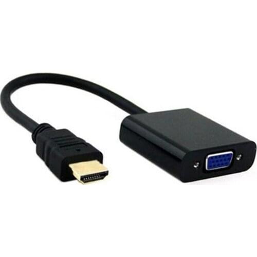 Connecting a projector display HDMI to VGA cable converter cable
