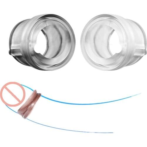 Male Foreskin Correction Penis Ring Glans Protector Sleeve Delay Ejaculation Cock Rings 2pcs/Set Adult Sex Toys For Men Couples