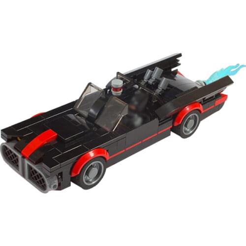 MOC Movie Series 1966 Bat Car Building Blocks Kit Bat Vehicle Racing Mobile Supercar Cars Bricks Toys For Children Birthday Gift