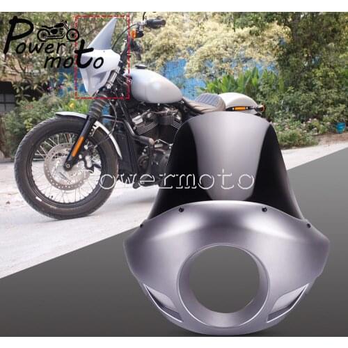 Motorcycle Headlight Mask Windshield Kit Head Light Fairing Mask Cover For Harley Dyna Sportster XL 883 XL 1200 Touring 5 3/4"