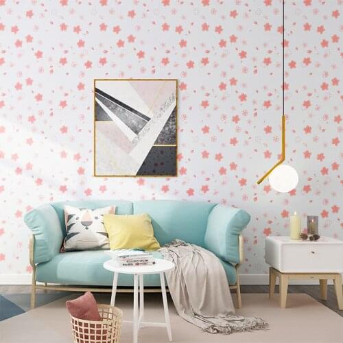 Pink Girl Room Wall Stickers Sprinkles Decorative Self Adhesive Wallpaper Flamingo Heart Pattern Kids Baby Room Decor 60*100cm