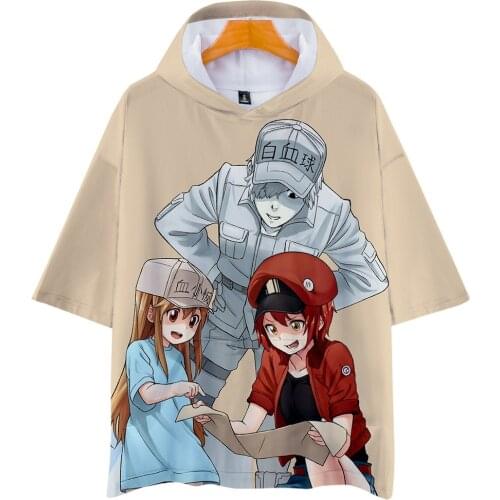 New Anime tshirt Cells at Work! Cosplay T-shirt Costume loose Tee Top Unisex Tops T Shirt
