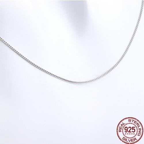 2020 Pure Silver Necklace Ma'am Natural S925 Silver Sideways Chain Single Chain Jewellery Jewelry Electroplate Protect Color