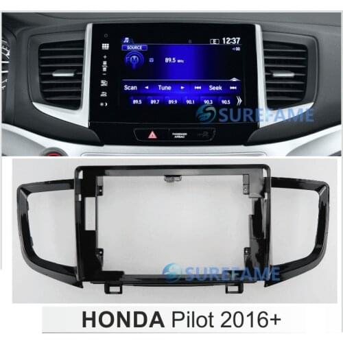 10.1 inch Car Radio Facia Panel for HONDA Pilot 2016+ Fascia Dash Kit Install Console Panel Plate 10.1inch Trim Adapter Cover