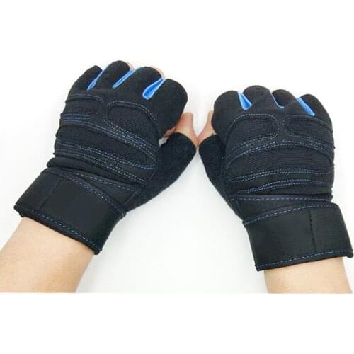 Men Women Gym Gloves with Wrist Wrap Support for Workout Fitness Weight Lifting RW