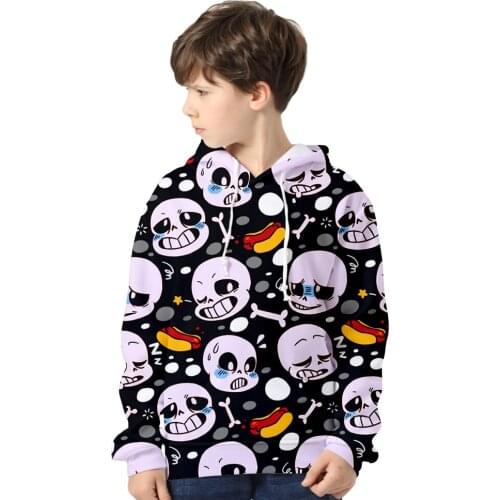 Personality Frdun Tommy Game Undertale Sans Papyrus 3D Print Hooded Boy/girl Casual Children Hoodies Kids Autumn Clothes