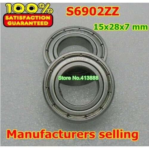 1pcs) SUS440C environmental corrosion resistant stainless steel deep groove ball bearings S6902ZZ 15*28*7 mm