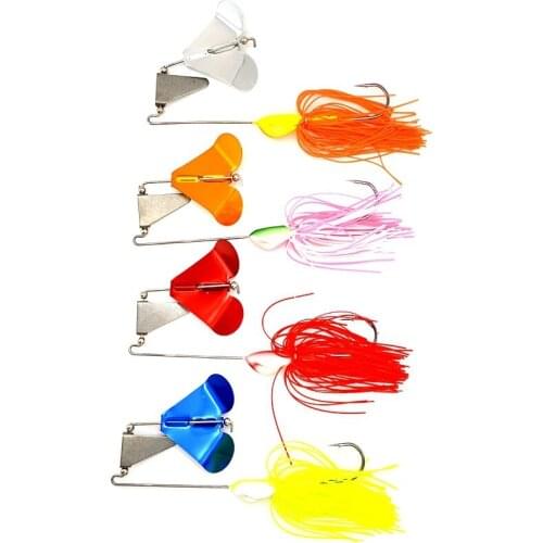 Fishing Lure Buzzbait Surface Water Tractor 11cm/21g Tassel Compound Spoons Spinner Bait