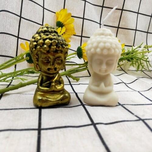 Cake Decorating Meditation and Prayer Bodhisattva Novice Monk Silicone Mold Scented Candle Molds for Candle Making Resin Mould