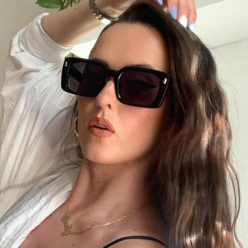 Square Sunglasses Women Vintage 2021 New Fashion Brand Design Rectangle Sun Glasses Female Classic Goggle Glasses Oculos De Sol