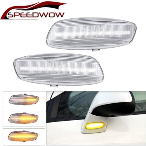 SPEEDWOW Turn Signal Indicator Light Dynamic LED Side Marker Light Signal Blinker For Peugeot 207 308 3008 5008 RCZ For Citroen