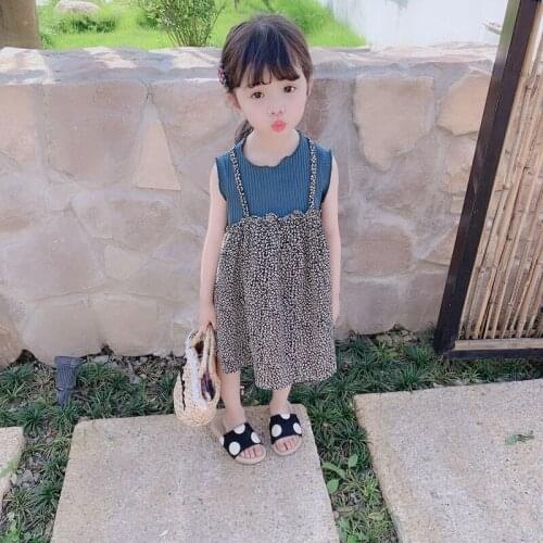 Girl skirt summer dress children false two dresses girl baby dress foreign style casual skirt