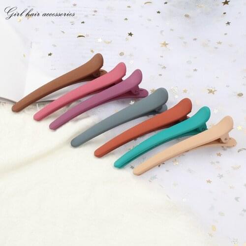 5 Pieces New Fashion Side Clip Frosted Ins Simple Word Clip Ladies Big Clip Hairpin Girl Sweet Accessories Hair Accessories