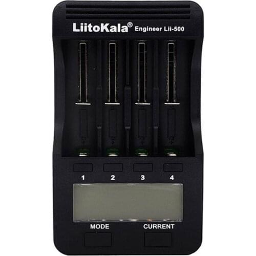 Liitokala Lii-500 18650 LCD Display Charger 26650 21700 14500 10440 4 Slots NiMH li-ion Smart Universal Battery Charger