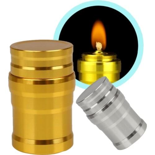 Golden Silver Kitchen Durable Alcohol Burner Convenient Heating Hiking Alcohol Lamp Aluminum Case Lab