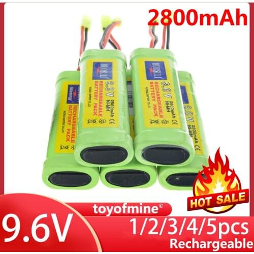 2800mAh NiMH 9.6V Super Power Rechargeable Battery Cell For RC Tank Airsoft