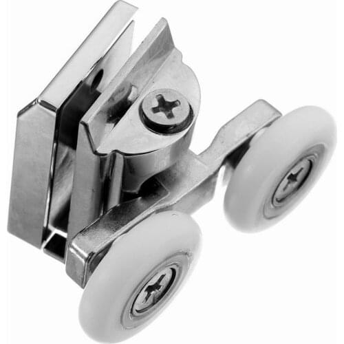 2pcs Double Sliding Pulleys Shower Door Rollers Wheel Runners 23m